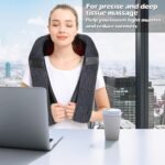 Mirakel Shiatsu Neck & Back Massager with Heat - Deep Tissue Neck, Back & Shoulder Pain Relief - Ergonomic Design Shoulder Massager, Electric Kneading Whole Body Massage Pillow Gifts for Women, Men - Image 5