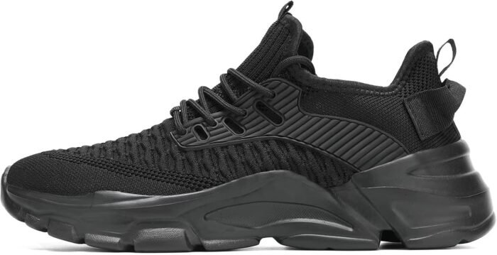 Men's Running Shoes, Non Slip, Breathable, Lightweight Fashion Sneakers, Slip Resistant Athletic Sports Walking Gym Work Shoes - Image 4