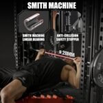 Mikolo Smith Machine, Multi-Function Power Cage with Dual Pulley System, Vertical Leg Press Attachment, Squat Rack Power Rack with More Training Attachment for Home Gym - Image 5