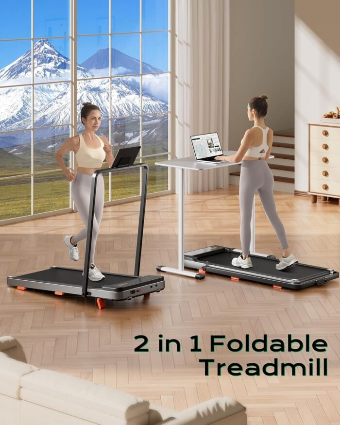 Walking Pad,Treadmill with Incline for Home Office, 2.5HP Portable Under Desk Treadmill with 265 Lbs Capacity,Remote Control, Led Display - Image 4