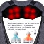 Mirakel Shiatsu Neck & Back Massager with Heat - Deep Tissue Neck, Back & Shoulder Pain Relief - Ergonomic Design Shoulder Massager, Electric Kneading Whole Body Massage Pillow Gifts for Women, Men - Image 9