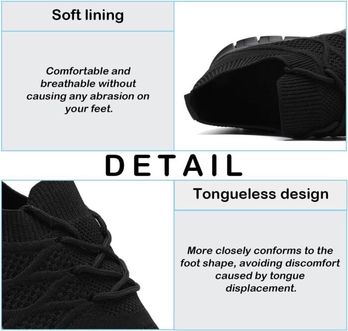 Womens Running Shoes Walking Tennis Sneakers Slip on Gym Sports Workout Jogging Mesh Breathable Lightweight Non Slip Comfortable Fashion - Image 6