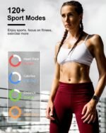 Smart Watch(Answer/Make Calls), 2.01”Smart Watches for Women Men 120+ Sports Modes Fitness Tracker with Blood Pressure/Heart Rate/Sleep Monitor, IP68 Waterproof Activity Tracker for Android and iPhone - Image 6