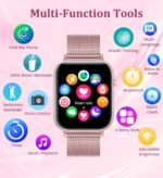 1.83'' Smart Watch for Women with Bluetooth Call (Answer/Dial), Activity Fitness Tracker with 100+ Sport Modes Heart Rate/Sleep Monitor Pedometer, Women Smartwatches Compatible Android Phone iPhone - Image 8