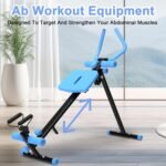 4-in-1 Exercise Equipment Rowing Machine Leg Press Machine Ab Glider Machine Roman Chair Fitness Equipment for Ab Workout Core Strength Training - Image 3