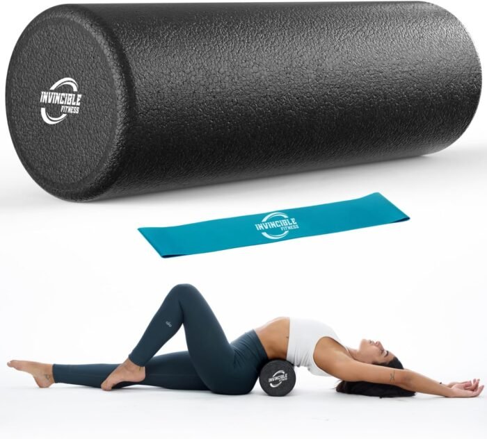 Invincible Fitness EPP Foam Roller for Deep Tissue Massage – Enhance Recovery, Relieve Pain, and Boost Mobility for a Stronger, Healthier You (Black) - Image 2