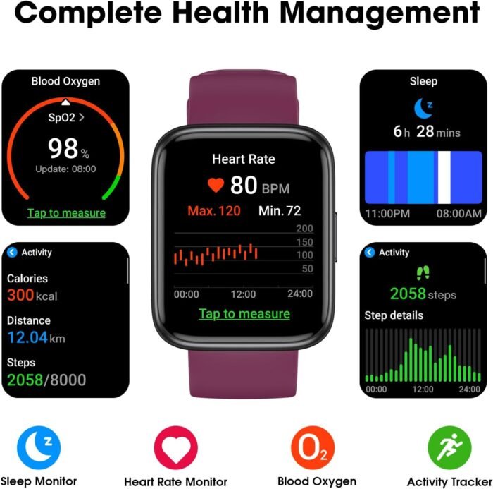 EURANS Smart Watch No App/Phone Required, Long Battery Life Fitness Tracker Watch,HD Screen, Waterproof Activity Tracker with Step Counter for Walking, Pedometer, Calories Tracker for Men Women - Image 7