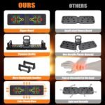 Solid Push Up Board 15 in 1 Home Workout Equipment Multi-Functional Pushup Stands System Fitness Floor Chest Muscle Exercise Professional Equipment Burn Fat Strength Training Arm Men & Women Weights - Image 5