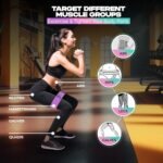 Aura Fabric Resistance Bands Set | 3 Levels of Resistance, Booty Bands for Working Out | Non-Slip Thick Exercise Band for Legs, HIPS & Butt | Perfect for Home, Gym & Travelling Workouts - Image 5