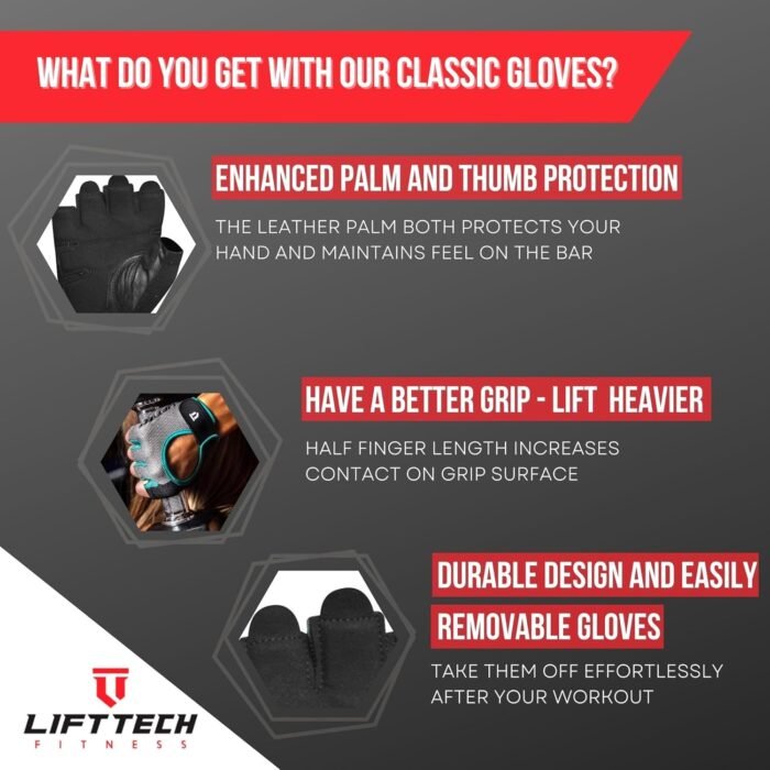 Workout Gloves for Women - Gym Gloves for Women Into Weightlifting, HIIT, Strength Training - Female Lifting Gloves with Full Palm Protection - Image 4