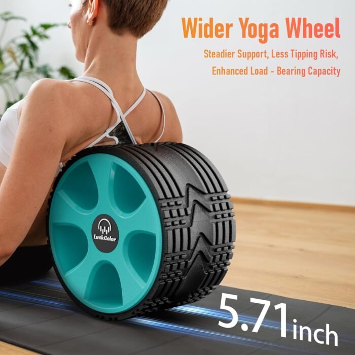 Back Roller, Back Wheel Targeted Back Pain Relief, Yoga Wheel Muscle Massage, Foam Roller for Trigger Point Therapy Physical, Stretching & Exercise, 880lbs Capacity, 10 Inch - Image 3