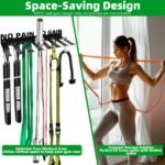 Home Gym Accessories Organization Storage Rack Equipment For Home 8 Hook Wall Hanger Display Gear Barbells Resistance Bands Jump Ropes Lifting Belt Hanger Accessories Hardware Included - Image 6