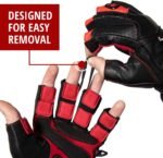Weightlifting Gloves for Gym Fitness Crossfit Bodybuilding - Workout Gloves for Men & Women - Dominator Leather Crossfit Cross Training Gloves Wrist Strap Wrap - Best Weight Lifting Gloves with Wrist Support for Heavy Lifting - 1 Year Replacement Warranty - Image 6