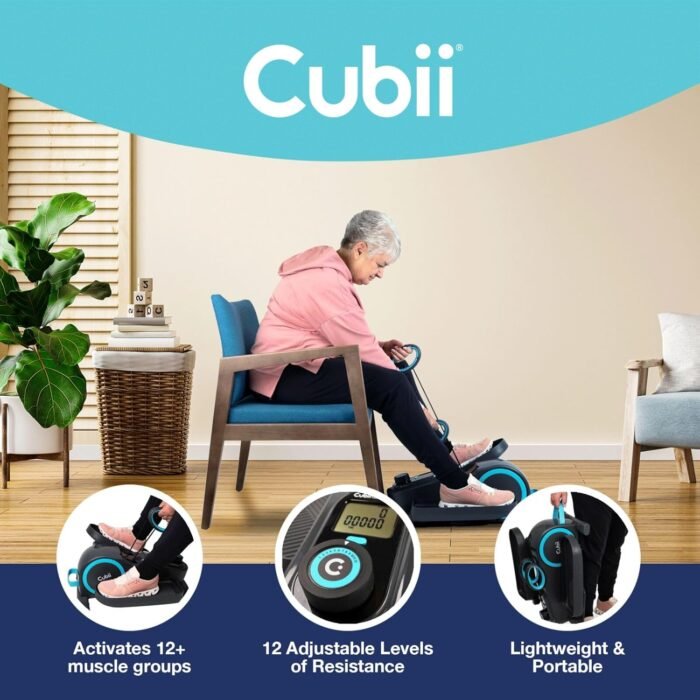 Cubii Total Body - Compact 2-in-1 Elliptical with 12 Resistance Levels, Low-Impact Cardio & Strength Training with an Ergonomic Pulley System for a Full-Body Workout - Adult to Senior - Image 4