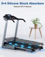 Treadmill with Auto Incline - 300 lb Capacity, 3.0HP Folding Electric Treadmill Up to 8.5 MPH Speed, Running Machine with 17.5" Wide Tread Belt and Bluetooth Speaker for Home Use - Image 6