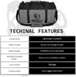 Duffel Gym Bag For Women with Shoe Compartment, Sports Bag with Zippered Pockets, Adjustable Straps Duffle Gym Bag For Men - Image 6