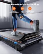 2 in 1 Folding Treadmills for Home Small Office, 2.5HP Walking Pad Treadmill with Handle Bar, 300lbs Capacity, Copmact Protable Treadmill with Smart APPs, 12 HIIT Modes and Touch Screen - Image 6