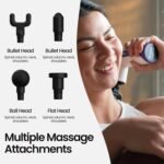 MORELIFE VivaPulse - Massage Gun Deep Tissue with Heat & Cold Therapy, Portable Handheld Massager Gun for Muscle Pain Relief & Relaxation, 5 Heads, Travel-Friendly, HSA/FSA, White - Image 6