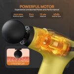 Massage Gun Deep Tissue with Muscle Massager Belt for Relaxation with Extended Handle 3-In-1 Back Massager for Pain Relief, 12 Speed Levels & 4 Replaceable Heads for Athletes, Gym Recovery, and Senior - Image 7