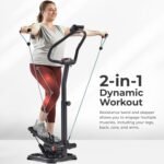 Sunny Health & Fitness 2-in-1 Premium Power Stepper with Resistance Bands, Low-Impact Cardio, Space-Saving, Height-Adjustable, with Enhanced Bluetooth Connectivity with Free SunnyFit App - Image 4