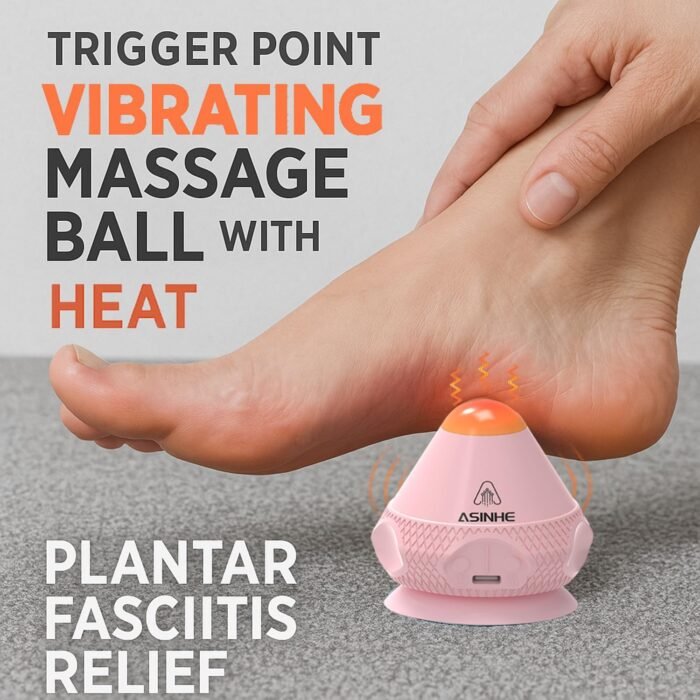 Vibrating Massage Ball with Heat & Suction Cup, Self-Massage Tool for Deep Tissue Muscle Relief, Hands-Free Physio Recovery for Back, Neck, Legs, Portable Heated Trigger Point Massager - Image 3