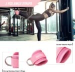 G4Free 9Pcs Barbell Pad Set for Squat, Hip Thrusts, Lunges, Leg day, Standard Olympic Bars with 2 Gym Ankle Safety Straps, 3 Hip Resistance Bands, 2 Lifting Strap, Barbell Pad, and Carry Bag - Image 6