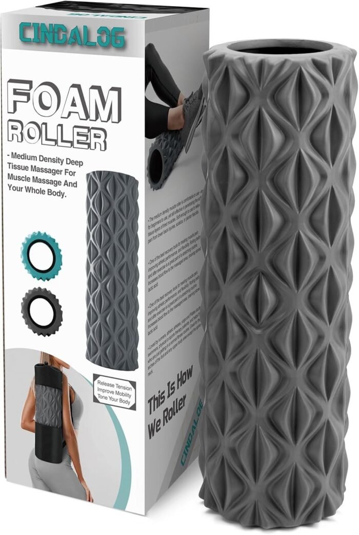 Foam Roller - Medium Density Deep Tissue Massager for Muscle Massage Pilates Yoga,Fitness Exercise for Whole Body Myofascial Trigger Point Release - Image 3