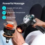 Massage Gun, High-Performance Percussion Massager for Muscle Relief, Professional Deep Tissue Massage Gun&Handheld Muscle Massage Gun with Heat for Full-Body Relaxation with Storage Bag, - Image 5
