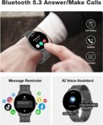 7.9MM Ultra-Thin Smart Watches for Men Women, with Bluetooth Make/Answer Call, 1.43" AMOLED Fitness Tracker, Heart Rate/Blood Pressure/Sleep Monitor, 100+ Sports Modes Smartwatch for Android iPhone - Image 3