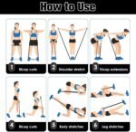 Resistance Bands with Handles, Easy Hold Working Out Exercise Bands, Comfortable Workout Accessory for Men Women Strength Training Muscle Shaping Physical Therapy Home (30LB) - Image 6