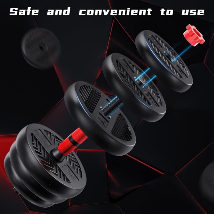 Adjustable Weight Dumbbell Set, 4 In1 Dumbbells Set Used As Barbell, Kettlebells, Push Up Stand, Fitness for Women Men Home Gym Workout Exercise Strength Training Versatile Weights Quipment - Image 7