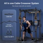 Sportsroyals Power Cage,1600lbs Multi-Function Power Rack with Adjustable Cable Crossover System and More Training Attachment, Weight Cage for Home Gym - Image 6