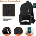 Ytonet Gym Backpack For Men Women, Travel Sports Track Bag With Shoe Compartment USB Charging Port, Large Workout Laptop Backpack Water Resistant College Bag Fit 15.6 Inch, Camping, Black - Image 8