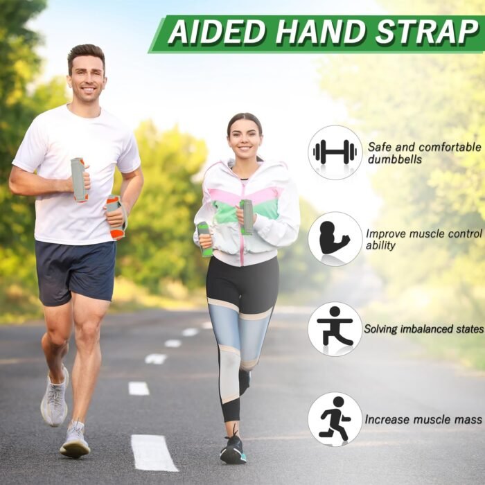 Soft Dumbbell Hand Weights Set for Jogging Running and Physical Therapy Yoga Women Men Workouts,Detachable Walking Weight with Hand Strap and Washable Cover - Image 4