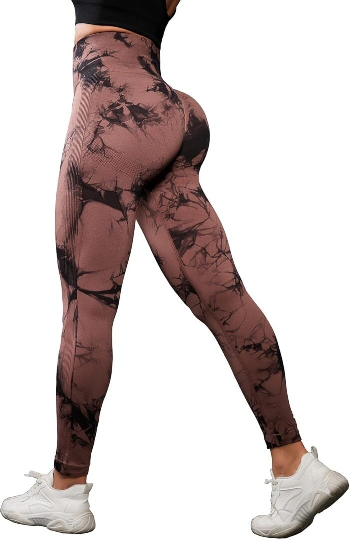OVESPORT 3 Pack Tie Dye Seamless High Waisted Workout Leggings for Women Scrunch Butt Lifting Yoga Gym Athletic Pants - Image 5