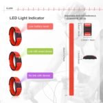 FITCENT Heart Rate Monitor Armband, Bluetooth ANT+ Optical Heart Rate Sensor Arm Band, Rechargeable Fitness Tracker for Peloton Strava Zwift Polar Beat DDP Yoga Wahoo Fitness (Red) - Image 3