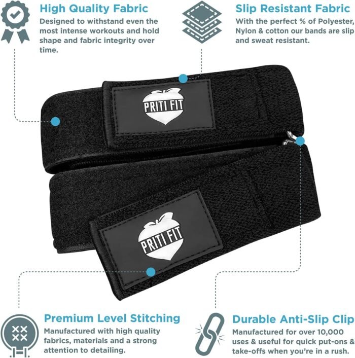 BFR Booty Bands for Women with 8-Week Guide for Legs, Glutes & Hip Building, Blood Flow Restriction Occlusion Bands for Workouts,Best Fabric Resistance Loop,Tone & Lift Your Butt,Squat,Thigh,Fitness - Image 4