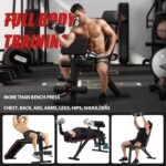 Foldable Weight Bench, Adjustable Workout Bench with Leg Extension, Preacher Pad, Extended Headrest, Space-saving Banco de Pesas for Home Gym, 800lbs Full Body Workouts Strength Training - Image 8