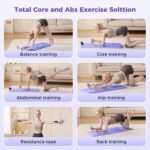 Mosdos Portable Pilates Reformer Machine for Home Gym - Auto-Rebound Pilates Board with Abdominal Core Trainer & Full Body Workout | Professional Pilates Equipment for Men/Women-Purple - Image 4