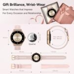 Fitpolo Smart Watches for Women (2 Bands), 1.27" Stylish Smartwatch, IP68 Waterproof Fitness Tracker with Bluetooth Calls (Make/Answer), Heart Rate/SpO2/Sleep Monitor, 7 Days Battery - Pink - Image 9