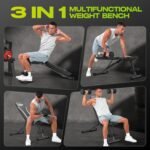 ANCHEER Basic Weight Bench for Home Gym, Fast Foldable Workout Bench Press for Home Gym, Full Body Strength Training Bench with 8 Adjustable Backrests Incline/Flat/Decline Exercise - New Version - Image 6