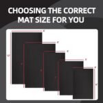 High Density Home Gym Treadmill Exercise Bike Equipment Mat, 1/4" Thick, Multiple Sizes - Image 7