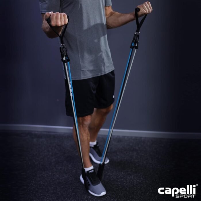 Capelli Sport Resistance Band, 3 in 1 Exercise Band Tube, Handles, Light, Medium, Heavy, Workout Bands, 3 to 46 Inch - Image 7