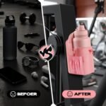 Magnetic Gym Sling Bag with Bottle holder for Men or Women |24 32 40 oz or diameter 3.9" Bottle holder| 6 pound magnetic force | Waterproof zipper | Airtag holder | Key chain (pink) - Image 7