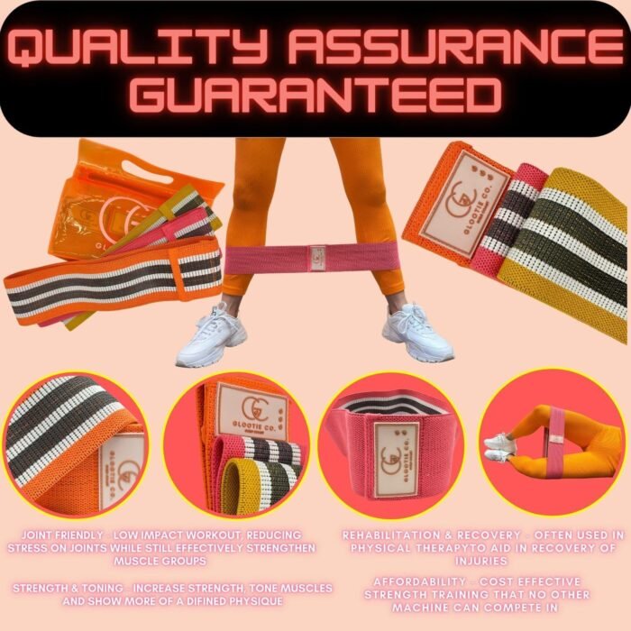 Fabric Resistance Bands for Working Out - Unbreakable Booty Bands Set - Exercise Bands for Resistance, Yoga, Pilates, Rehab and Home Workouts - Leg Workout for Women and Men - Image 5