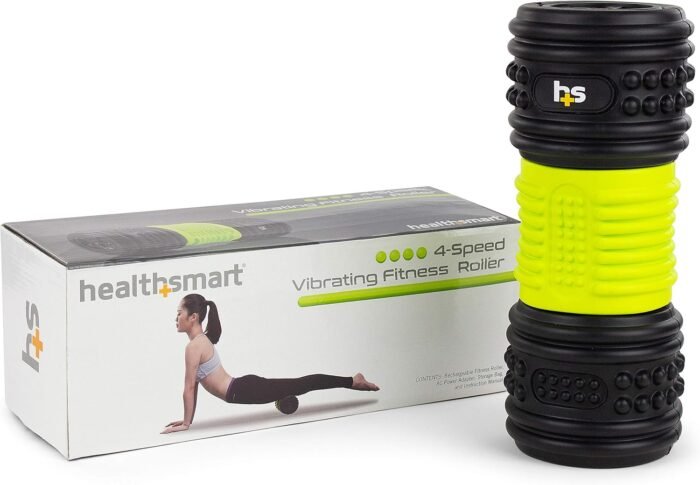 HealthSmart 4-Speed Vibrating Exercise Roller Foam FSA/HSA Eligible – Deep Tissue Massage Muscle Recovery & Pain Relief for Full Body | Electric foam Roller for Physical Therapy & Workout - Image 8
