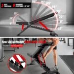 Adjustable Weight Bench - Workout Bench for Home Gym, Foldable 1300lb Capacity Heavy Duty Full Body Workouts Exercise Strength Training Benches with Incline/Flat/Decline Positions & Space-Saving - Image 7