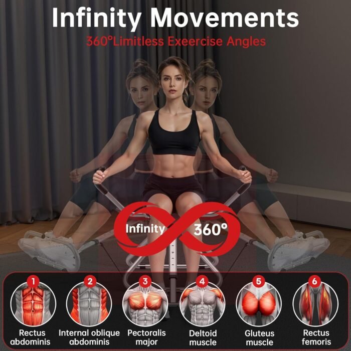 Ab Swing Infinity, Home Ab Workout Machine, Core Workout Equipment, Multi-Functional Ab Trainer, Foldable, 300 lbs Weight Capacity, Ab Machines for Home Exercise - Image 3