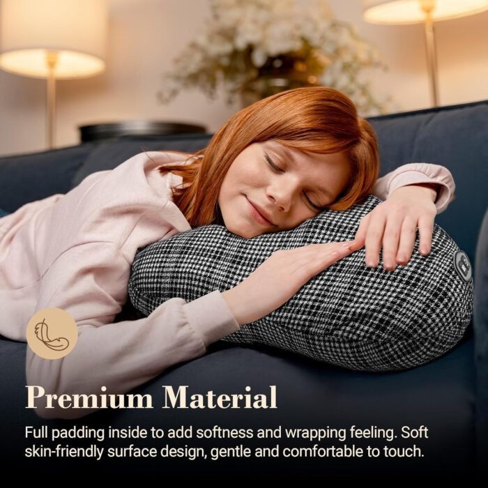 Back Massager for Pain Relief, Gifts for Women Men, Cordless 120min Neck and Back Massager, Plush Skin-Friendly Kneading Massage Pillow for Full Body Relaxation - Image 5