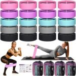 Shappy 20 Pcs Fabric Resistance Bands for Working Out Women Men 5 Levels Non Slip Stretch Workout Bands for Hip Thigh Booty Elastic Exercise Bands for Leg Pilates Squat Yoga Pull Up Workout - Image 2